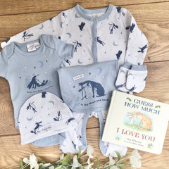 New Baby Boy Gift Hamper (6 Items) Guess How Much I Love You New Baby Gift