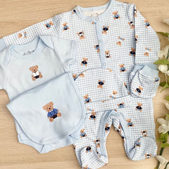 Baby Boy Baby Gift Hamper (7 Items) Little Ted New Baby Gift