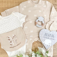 New Baby Gifts (7 Items) - Baby Love 100% Organic Cotton New Baby Gift Set