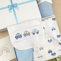 Baby Boy Gift Hamper (7 Items)  Cars New Baby Gift