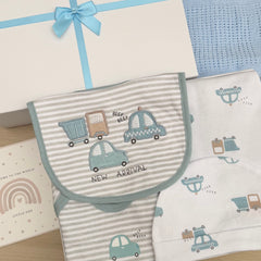Baby Boy Gift Hamper (7 Items) Beep Beep New Baby Gift