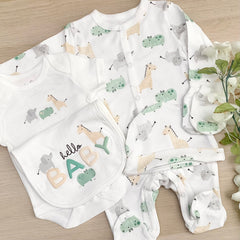 New Baby Hamper (7 Items) Hello New Baby Gift Set
