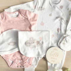 New baby girl gift hamper (7 Items) - Dream 100% Organic Cotton  New Baby Gift