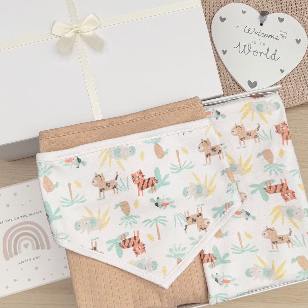 Unisex Baby Gifts (7 Items) Safari- New Baby Gift