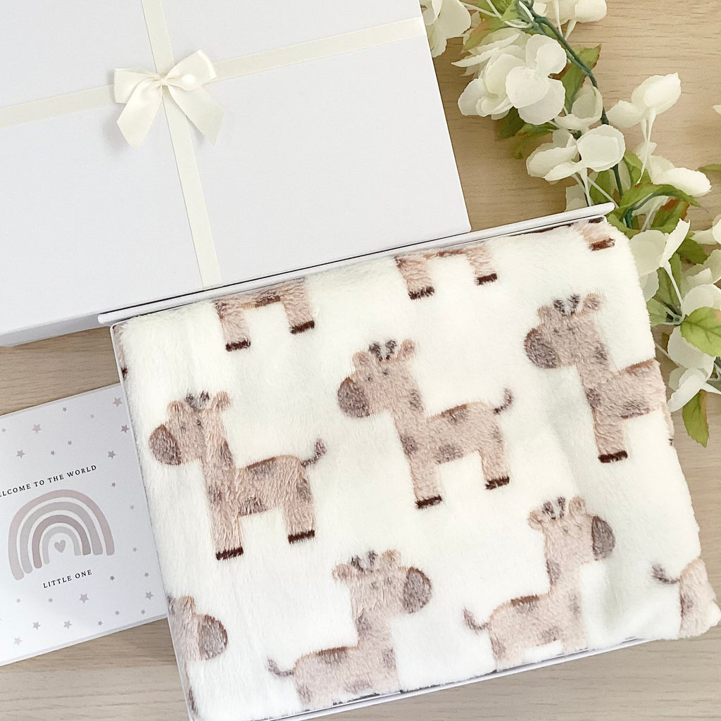 New Baby Gifts - Giraffe Blanket New Baby Gift