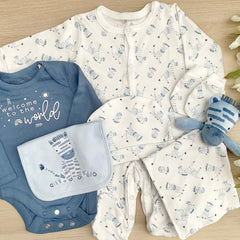 Baby Boy Baby Gift Hamper (7 Items) Zebra New Baby Gift