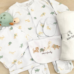 Unisex Baby Gifts (7 Items) Animal Adventure New Baby Gifts