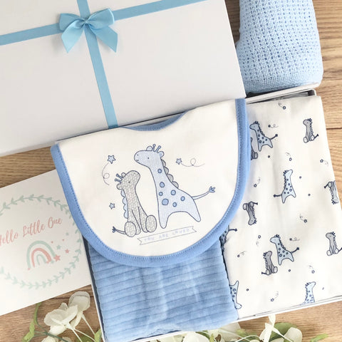 Baby Boy Baby Gift Hamper  (7 Items)  You are Loved  New Baby Gift
