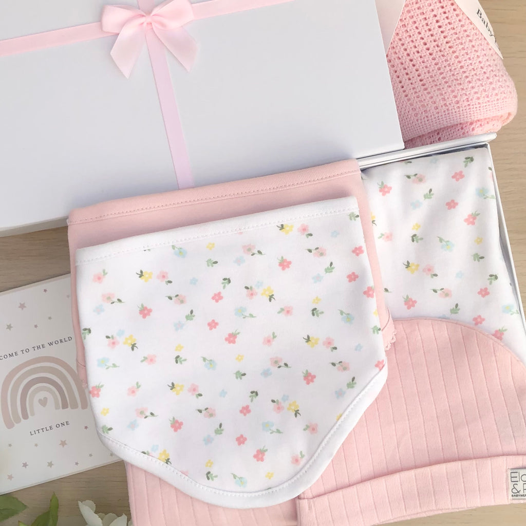 Baby Girl Gift Hamper (7 Items) - Meadow New Baby Gift
