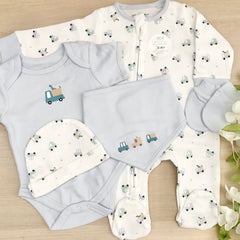 Baby Boy Gift Hamper (7 Items)  All Aboard New Baby Gift