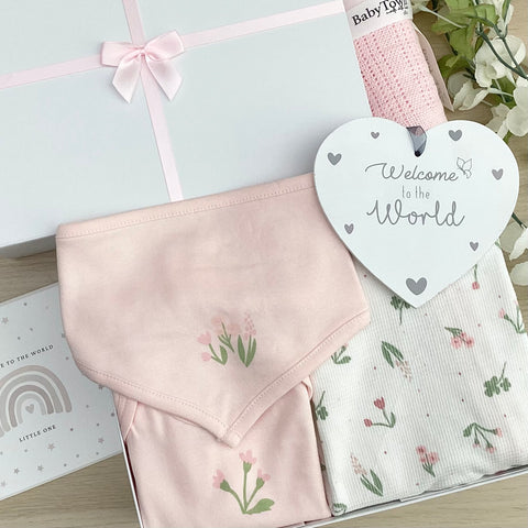 Baby Girl Gift Hamper (7 Items) -Little Flower  New Baby Gift