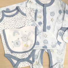 Baby Boy Baby Gift Hamper (7 Items) Bear and Bunny New Baby Gift