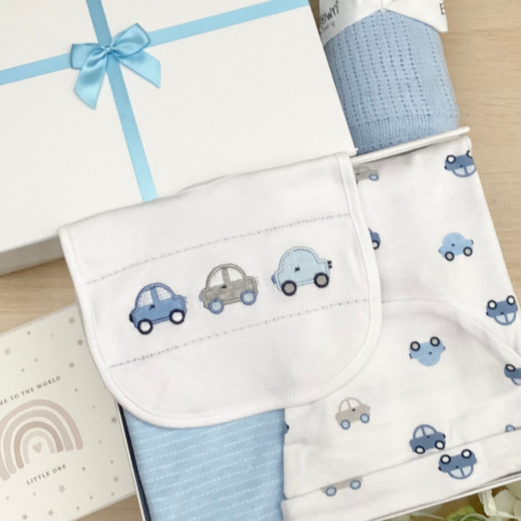 Baby Boy Gift Hamper (7 Items)  Cars New Baby Gift