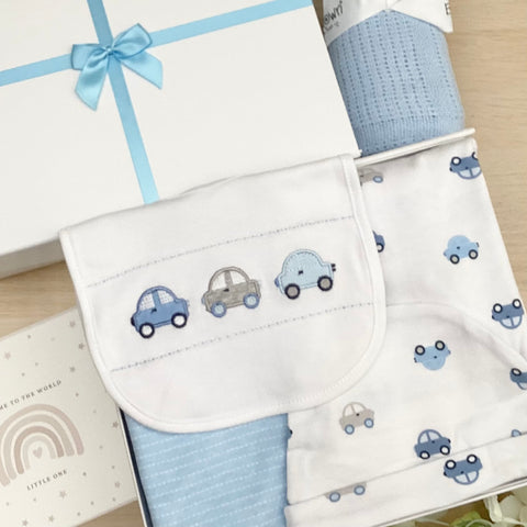 Baby Boy Gift Hamper (7 Items)  Cars New Baby Gift