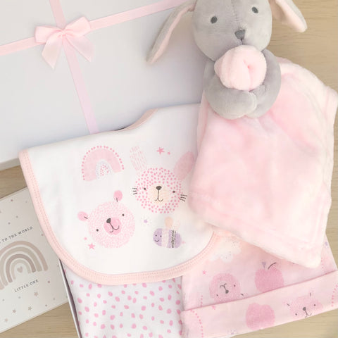 Baby Girl Gifts (7 Items) - Bunny Love Baby Girl Gifts