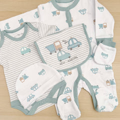 Baby Boy Gift Hamper (7 Items)  Beep Beep New Baby Gift