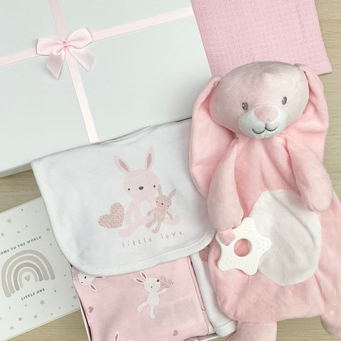 Baby Girl Gift Hamper (7 Items) - Little Bunny New Baby Gift