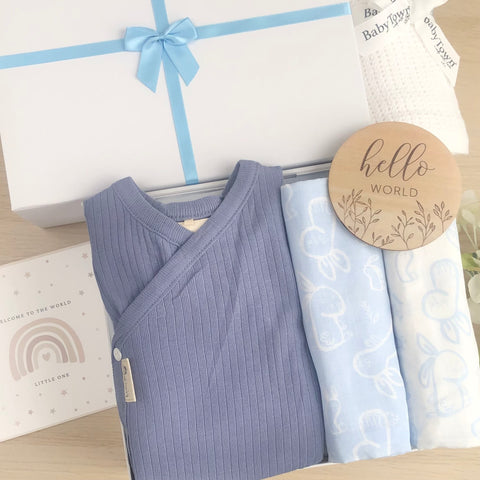 New Baby Boy Baby Gift Hamper (7 Items)  Dreams New Baby Gift