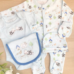 Baby Boy Baby Gift Hamper (7 Items)  Little Farmer New Baby Gift
