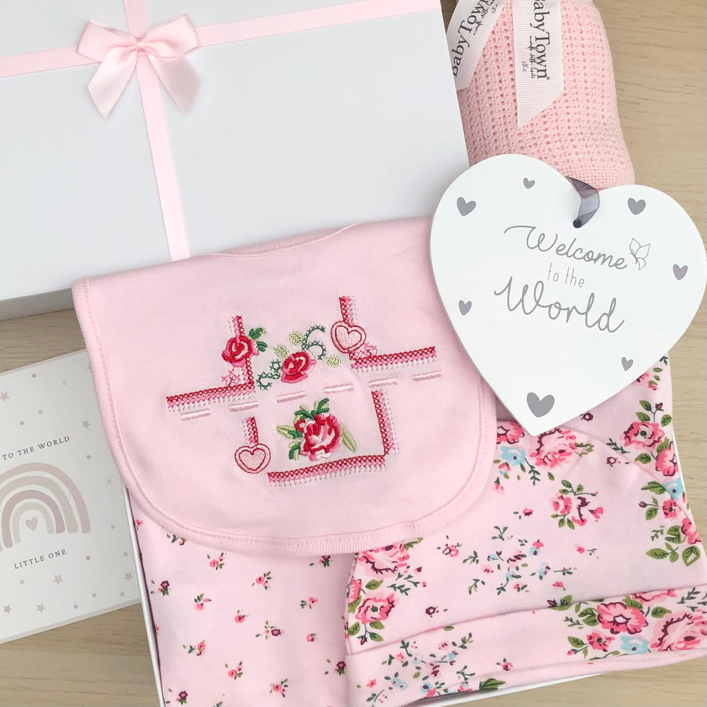 Baby Girl Gift Hamper (7 Items) - Pretty Petal  New Baby Gift