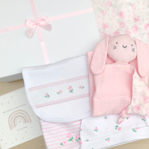 Baby Girl Gift Hamper (7 Items) - Little Rose New Baby Gift