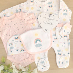 Baby Girl Gift Hamper (7 Items) - Sunshine and Rainbows  New Baby Gift