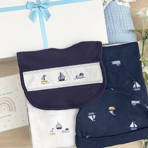 Baby Boy Baby Gift Hamper (7 Items) Little Sailor New Baby Gifts
