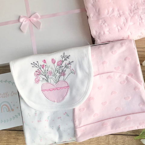 Baby Girl Gift Hamper (6 Items) - Pretty Petal  New Baby Gift